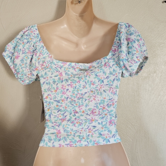 Billabong Pretty Sweet Knit Top Salt Crystal Size Women's Large 12 NEW - Picture 6 of 11